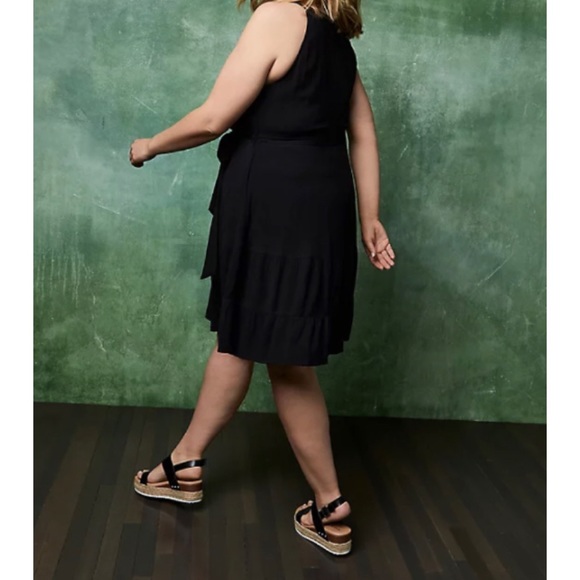 🆕 Black Woven Tiered Mini Dress 3X 22 24 NWT - Picture 8 of 8